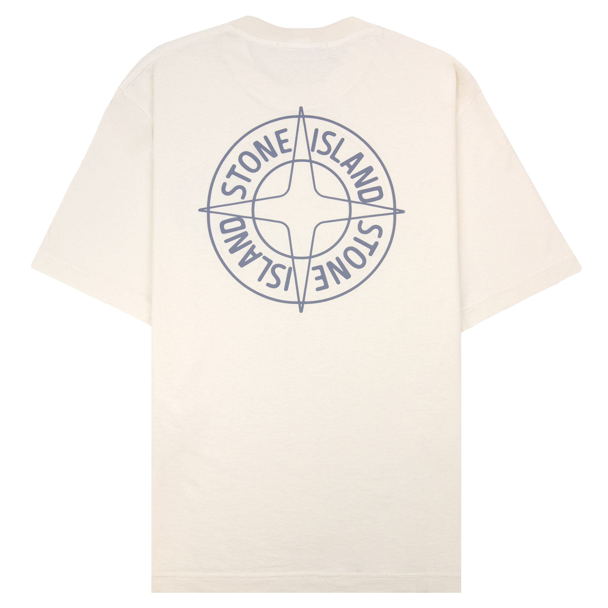 Stone Island 210001 Cotton Regular Fit Outline Compass T-Shirt Ivory V0093