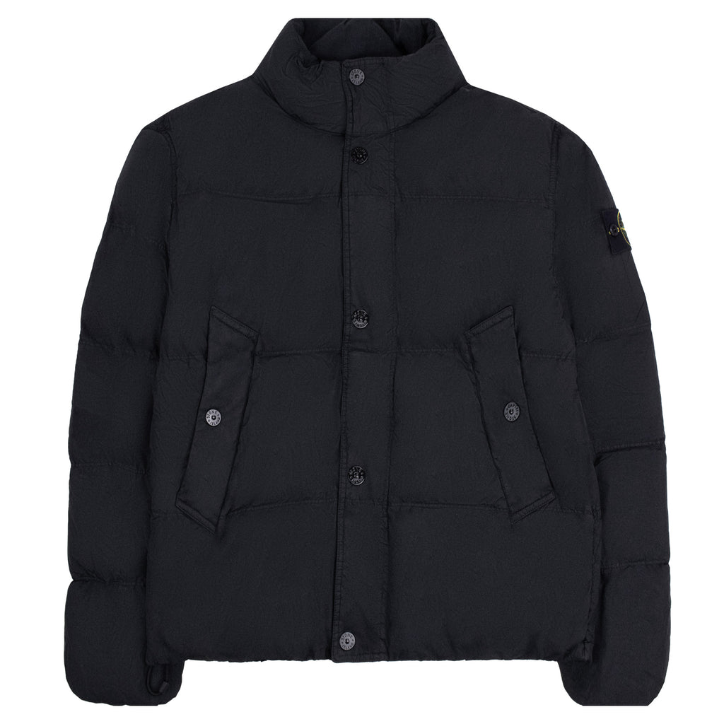 Stone Island 4100109 Anti-Drop Crinkle Reps Down Wind-Resistant Jacket BLACK V0029