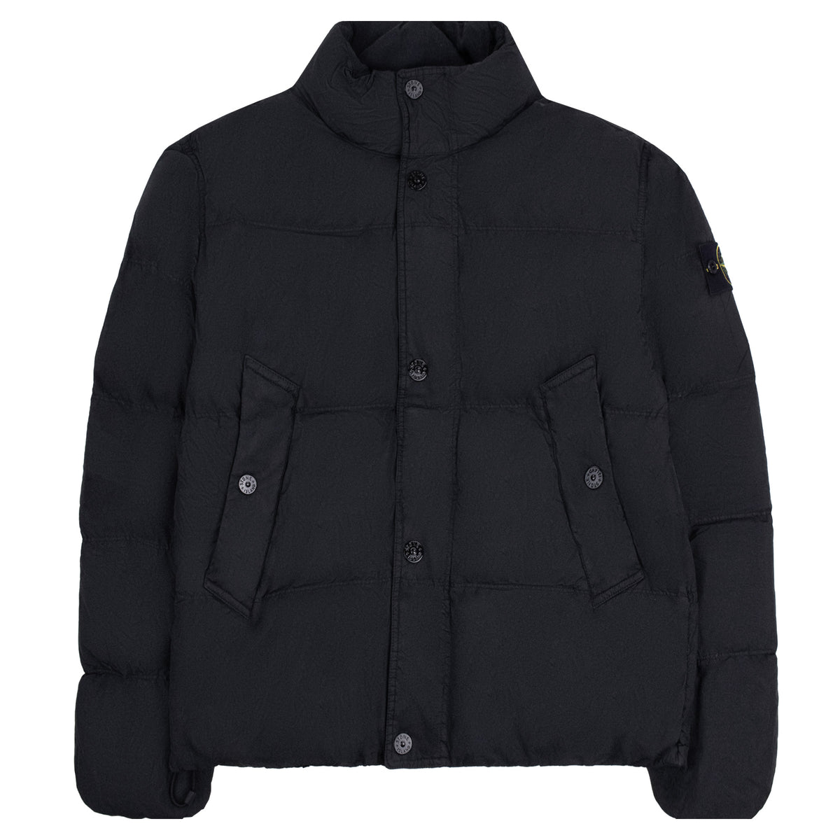 Stone Island 4100109 Anti-Drop Crinkle Reps Down Wind-Resistant Jacket BLACK V0029