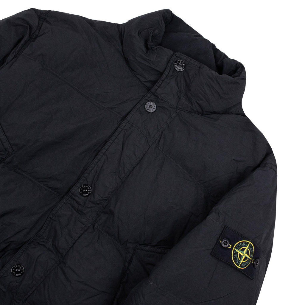 Stone Island 4100109 Anti-Drop Crinkle Reps Down Wind-Resistant Jacket BLACK V0029