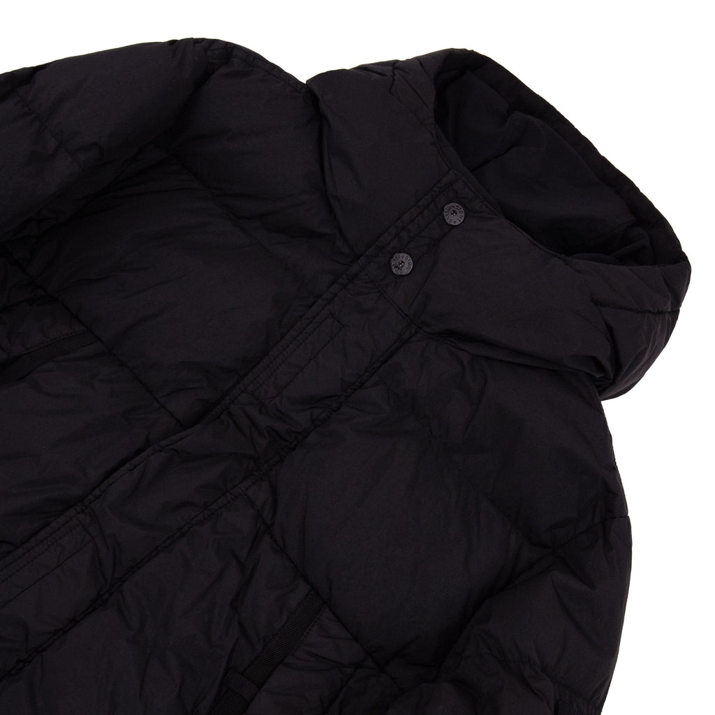 Stone Island Junior 40123 Crinkle Reps Recycled Nylon Down Parka BLACK V0029