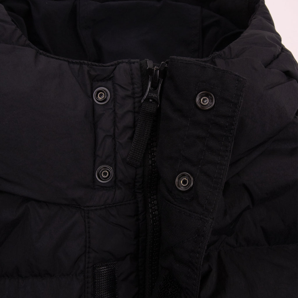 Stone Island Junior 40123 Crinkle Reps Recycled Nylon Down Parka BLACK V0029