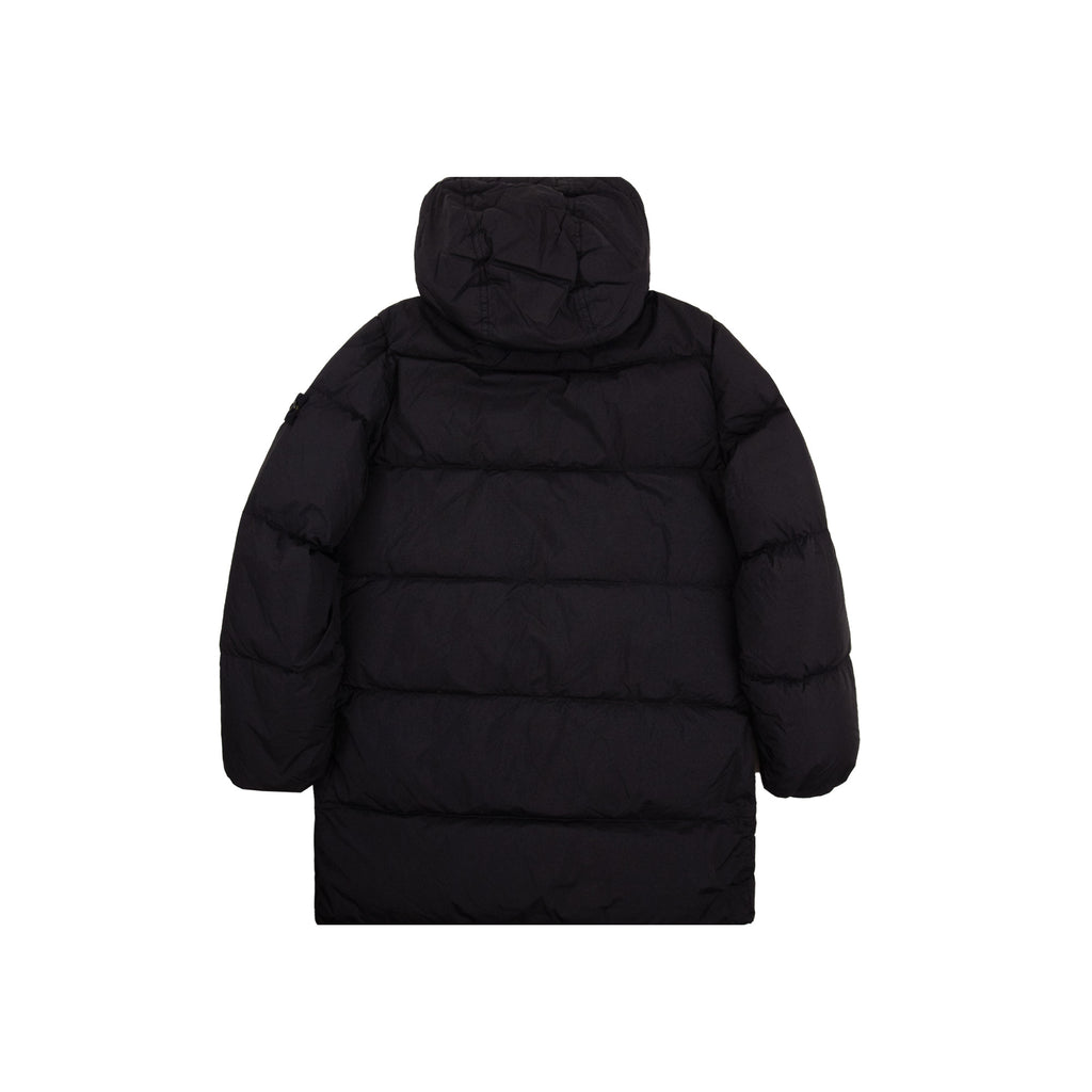 Stone Island Junior 40123 Crinkle Reps Recycled Nylon Down Parka BLACK V0029
