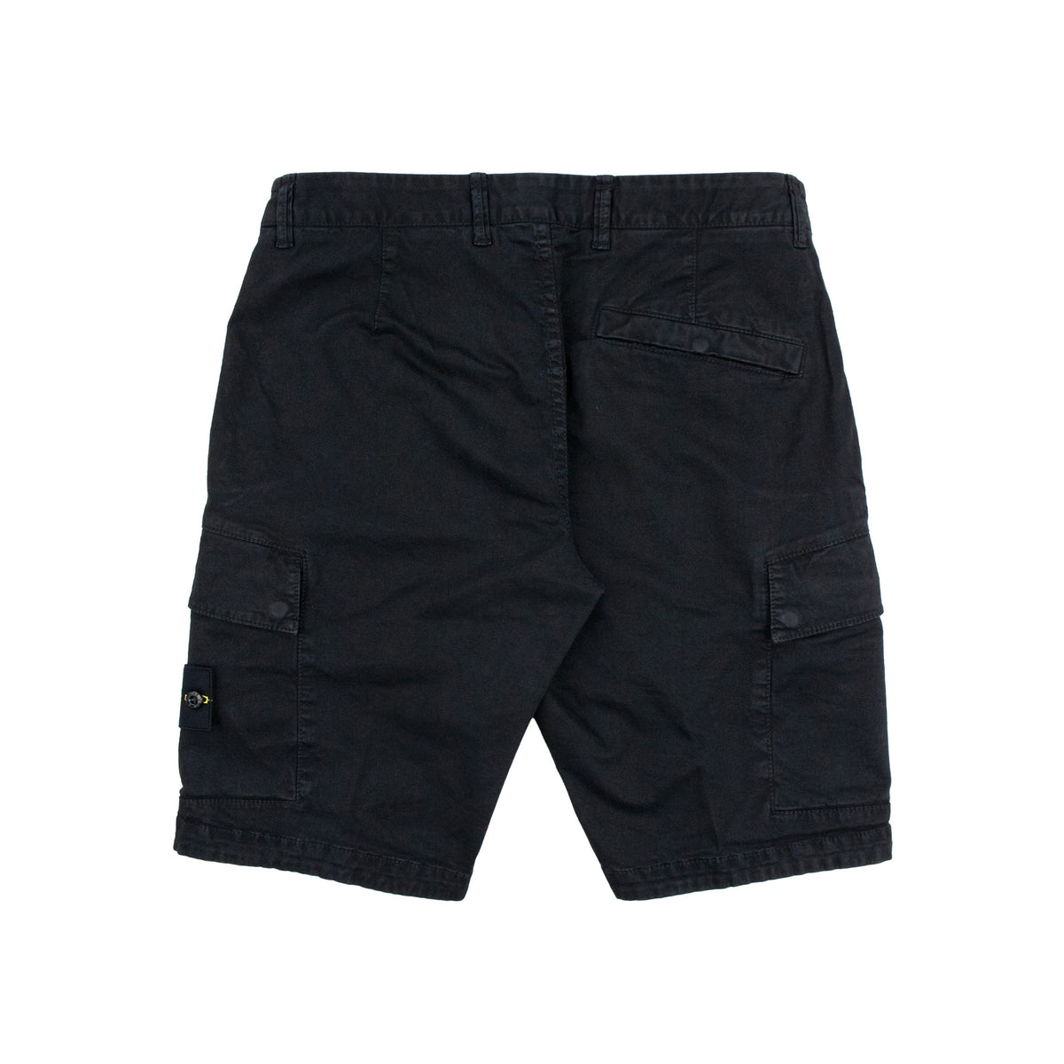Stone Island L100018 Organic Cotton 'Old' Effect Cargo Shorts BLACK V0129