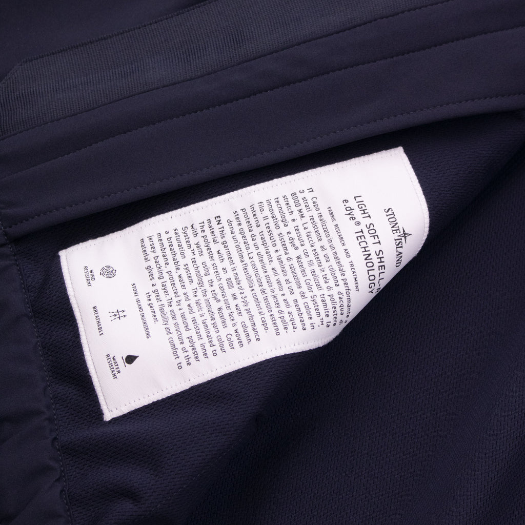 Stone Island 4100022 Light Soft Shell Water Wind Resistant Jacket Navy V0020