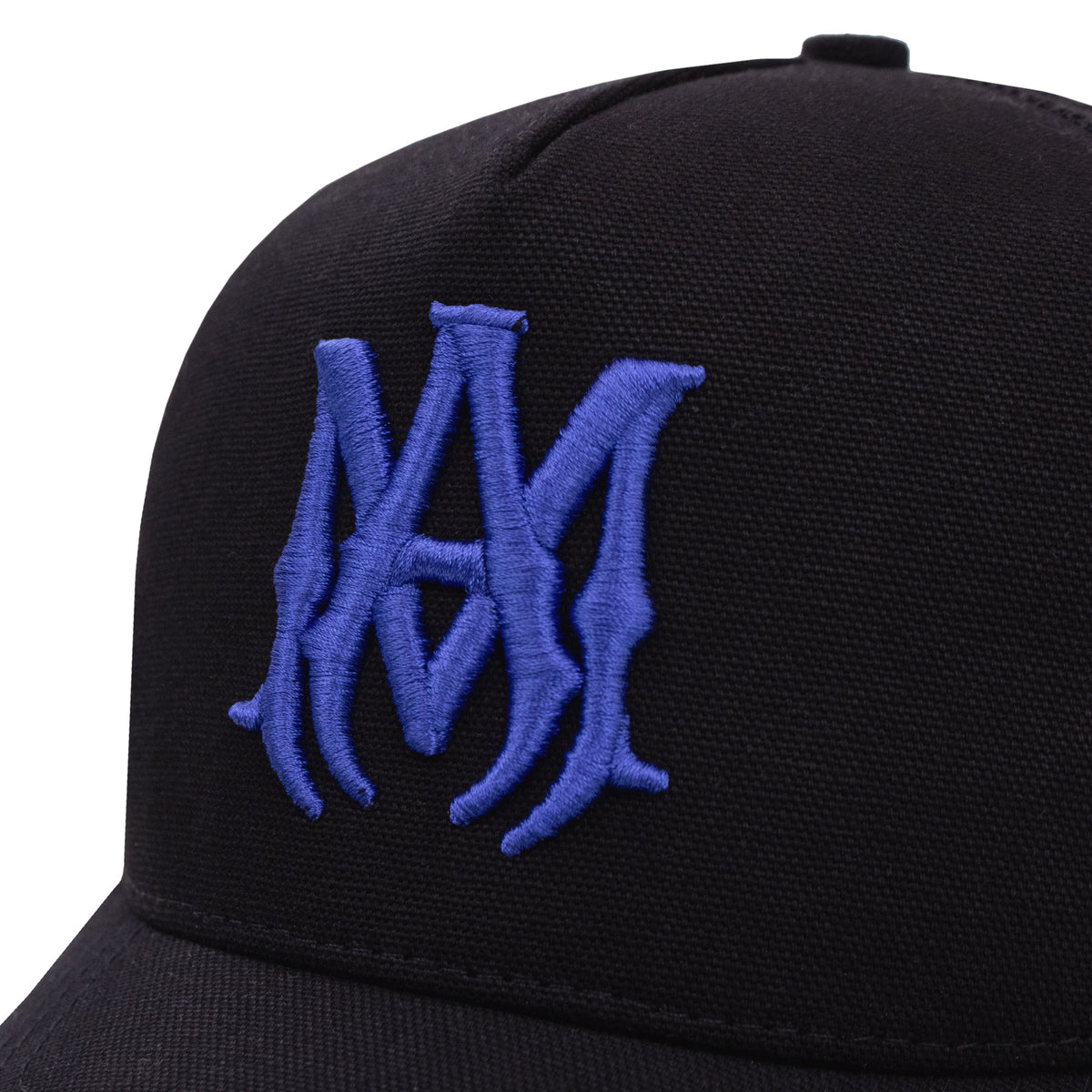 Amiri MA Logo Trucker Hat Black/Blue