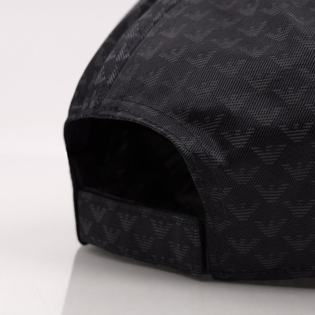 Emporio Armani All Over Logo Printed Cap Marine Blue
