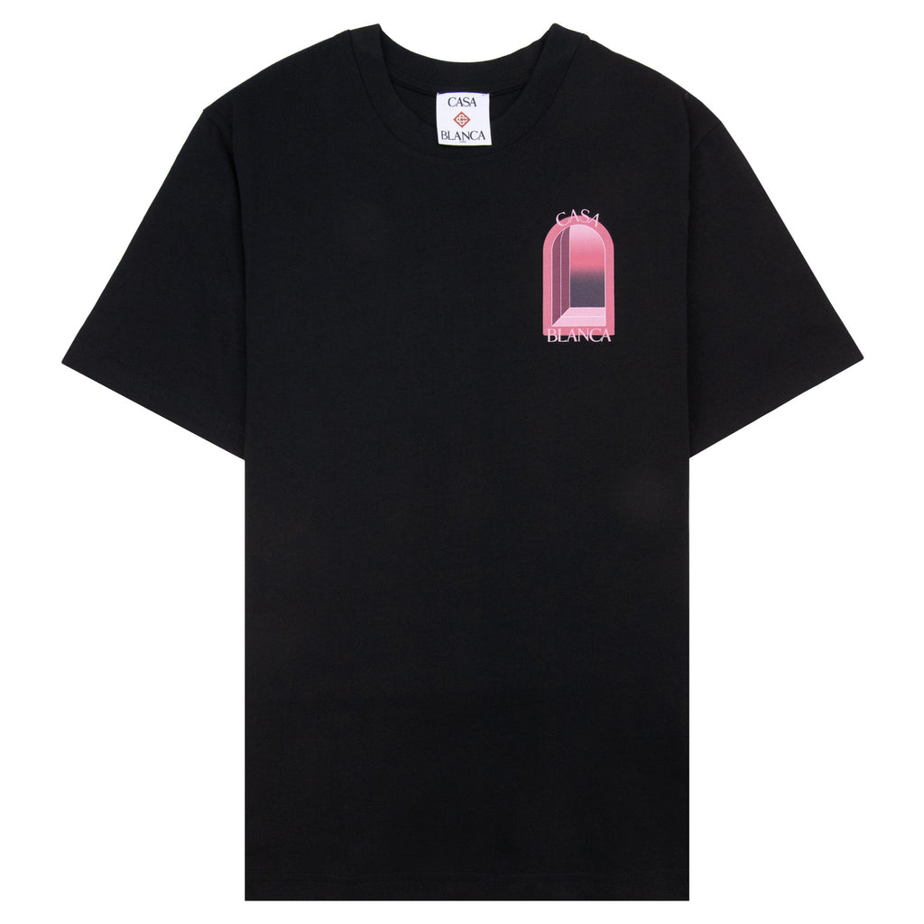 Casablanca Arches Classic Short Sleeve T-Shirt Black/Pink