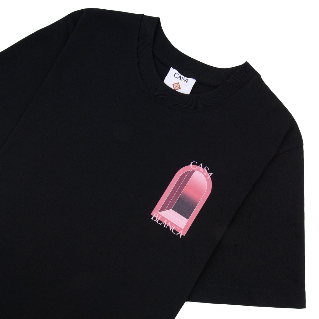 Casablanca Arches Classic Short Sleeve T-Shirt Black/Pink