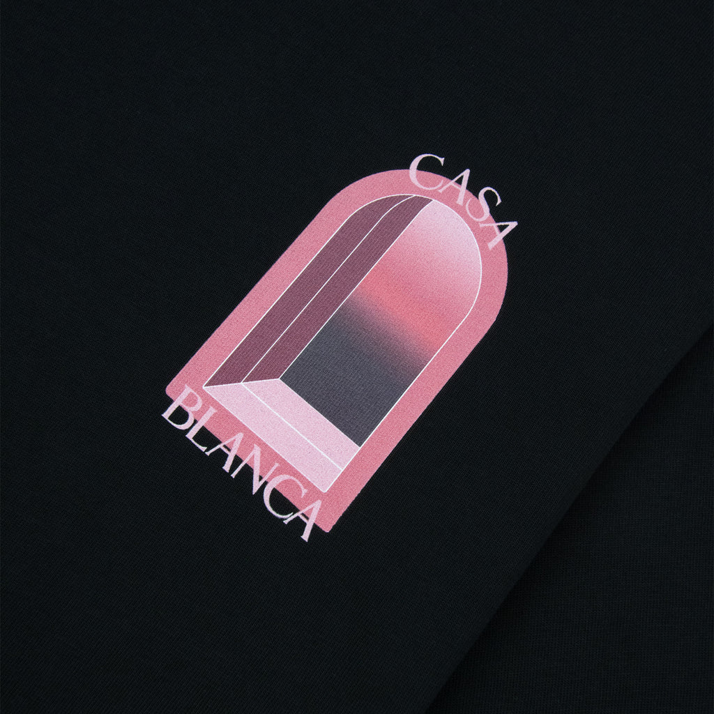 Casablanca Arches Classic Short Sleeve T-Shirt Black/Pink