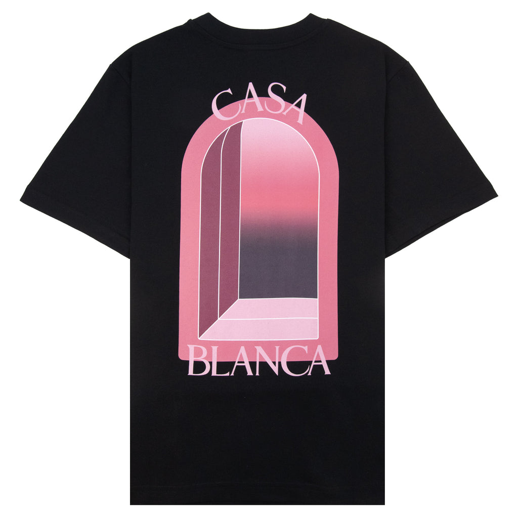 Casablanca Arches Classic Short Sleeve T-Shirt Black/Pink