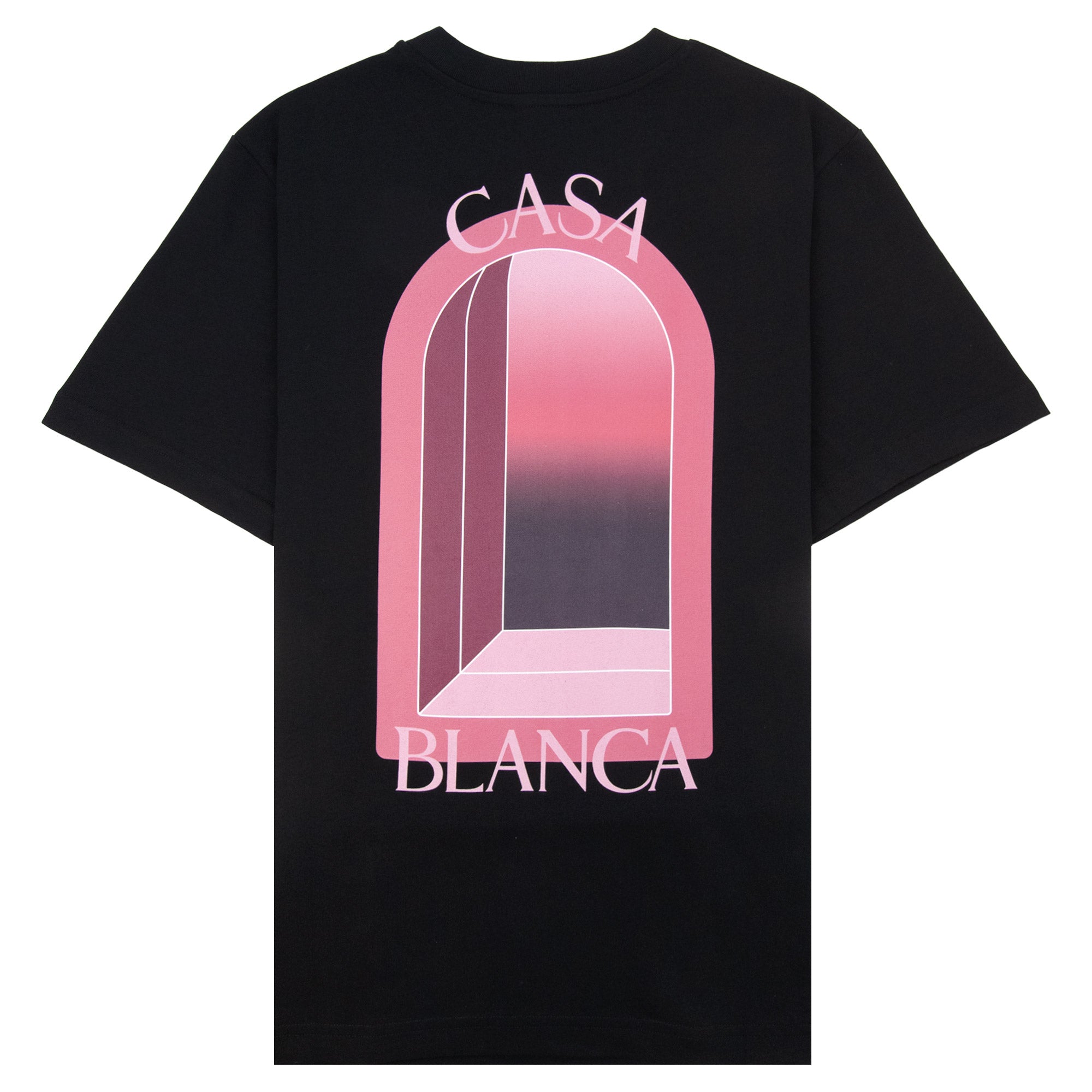 Casablanca Arches Classic Short Sleeve T-Shirt Black/Pink