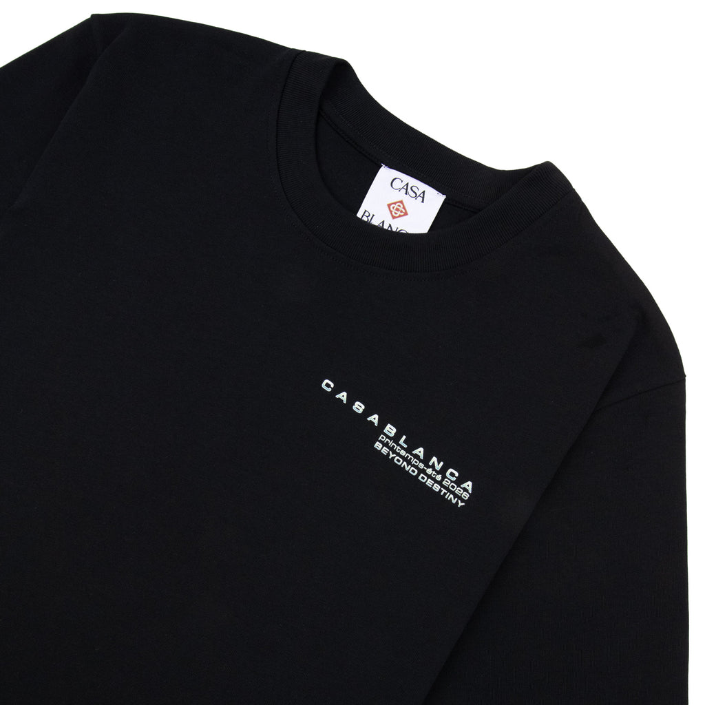 Casablanca Glitch Orchid Oversized T-Shirt Black