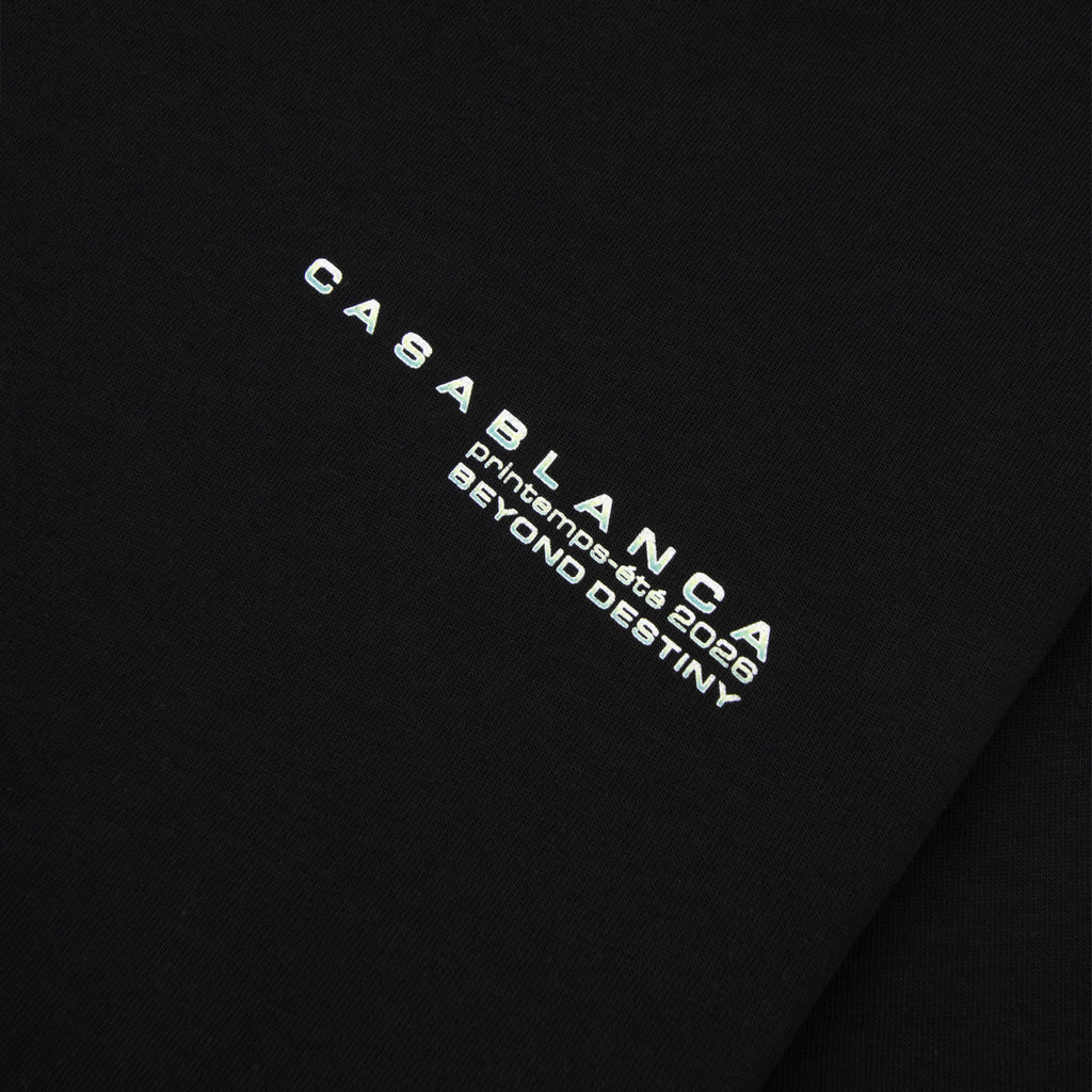 Casablanca Glitch Orchid Oversized T-Shirt Black