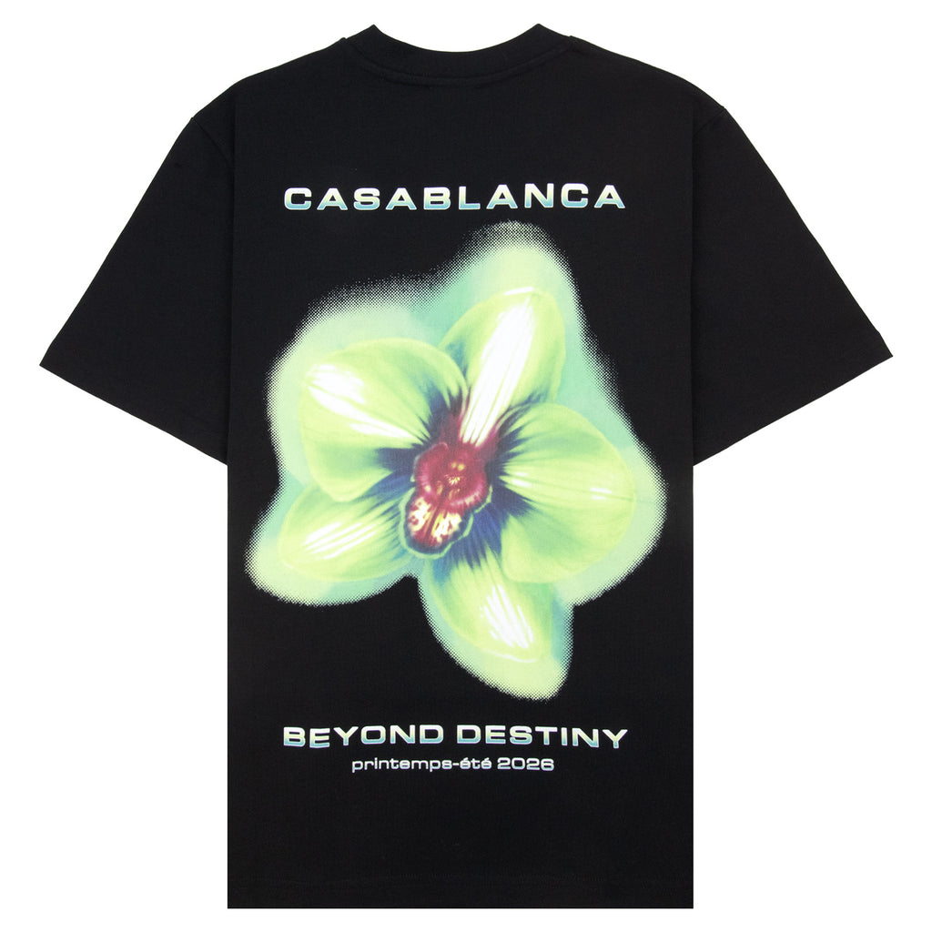 Casablanca Glitch Orchid Oversized T-Shirt Black