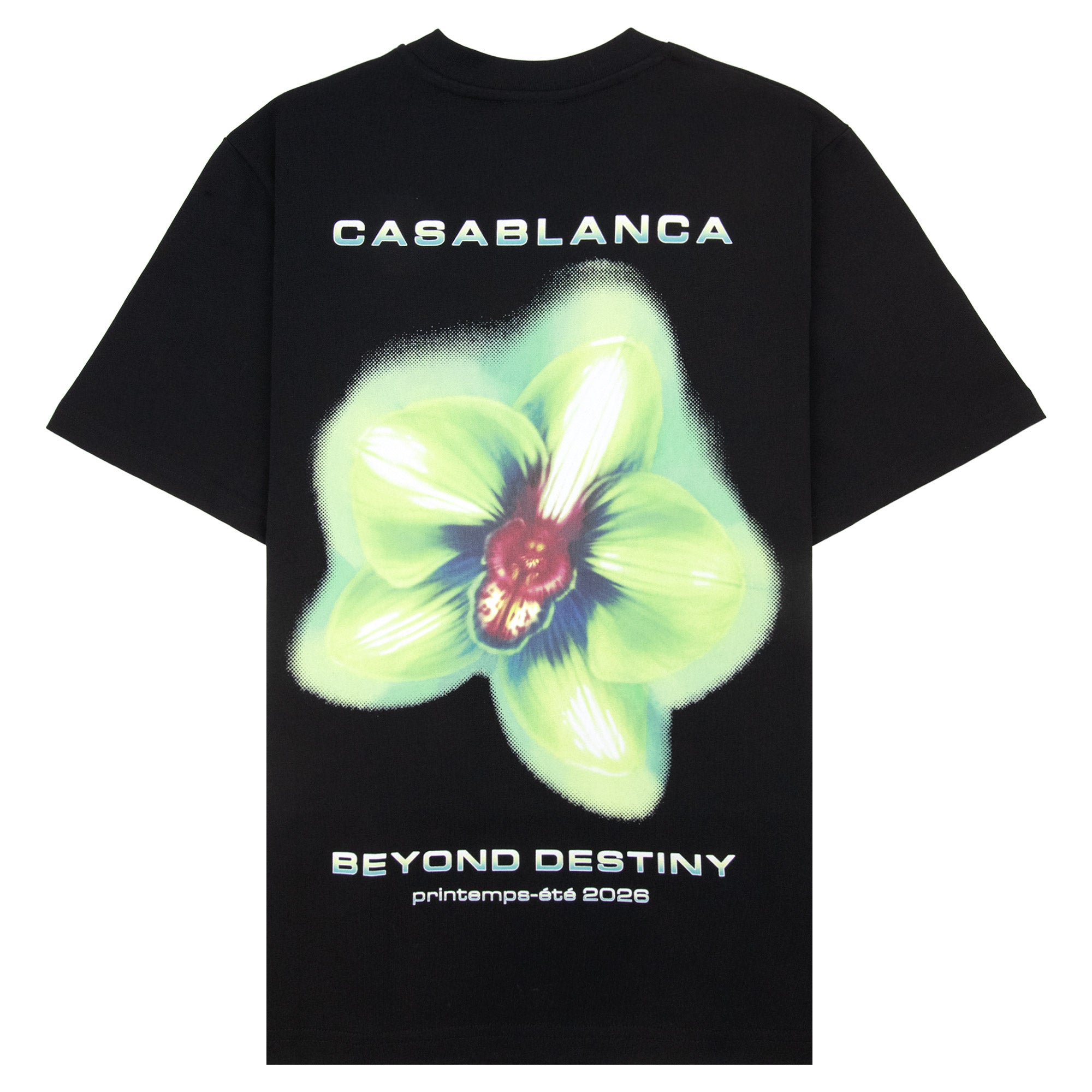 Casablanca Glitch Orchid Oversized T-Shirt Black