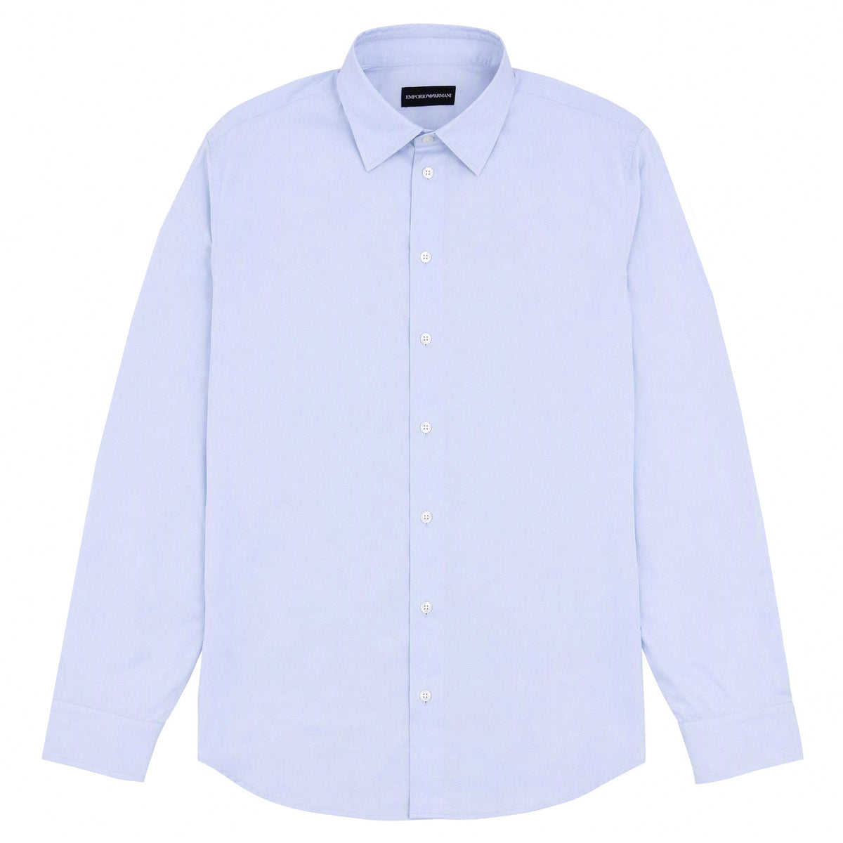 Emporio Armani Long Sleeve Cotton Shirt BLUE