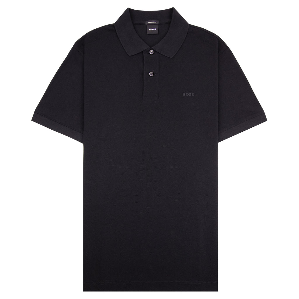 Hugo Boss Pallas Cotton Polo With Embroidered Logo Black 001