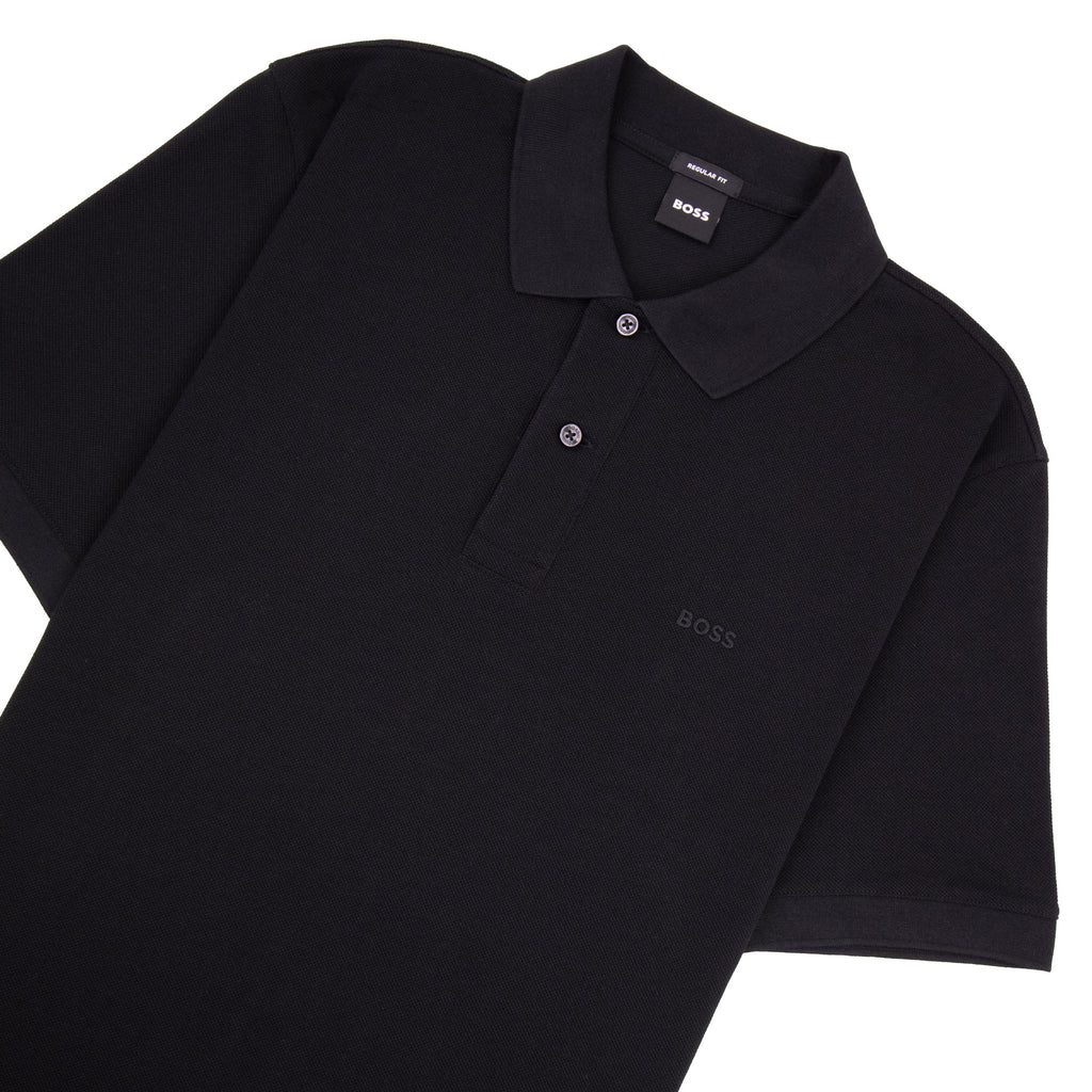 Hugo Boss Pallas Cotton Polo With Embroidered Logo Black 001