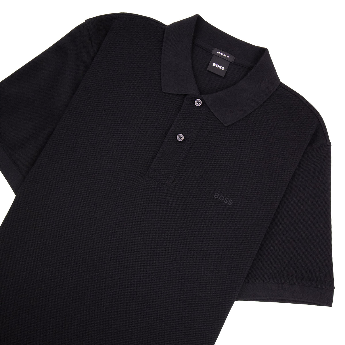 Hugo Boss Pallas Cotton Polo With Embroidered Logo Black 001