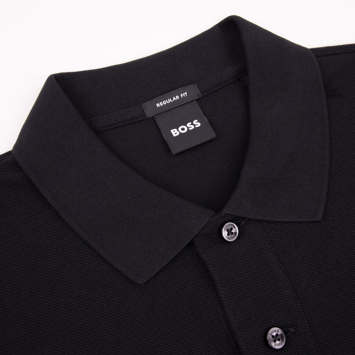 Hugo Boss Pallas Cotton Polo With Embroidered Logo Black 001
