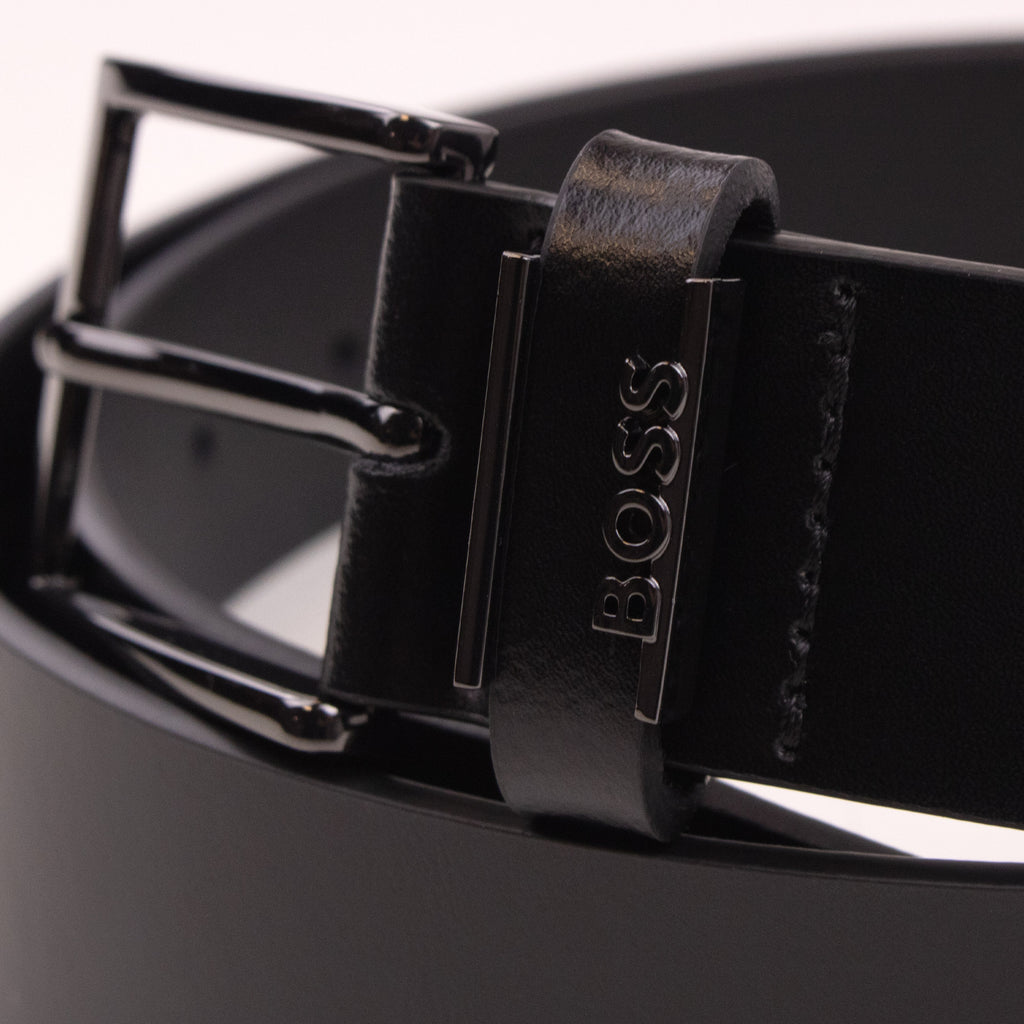 Hugo Boss Cole Italian Leather Belt Black 001