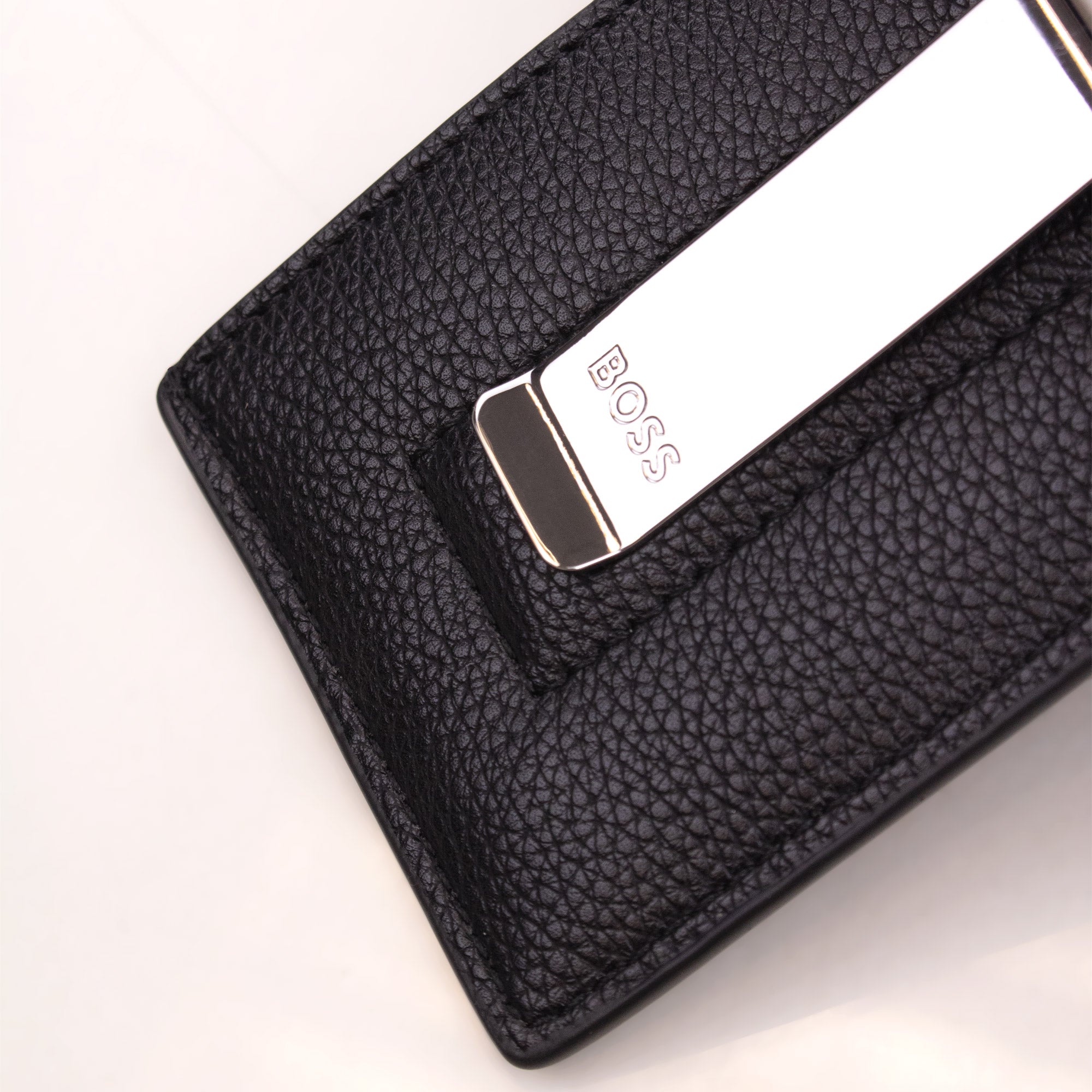 Hugo Boss Ray Card Holder with Money Clip BLACK 001