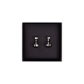 Hugo Boss Round Cufflinks Enamel Insert BLACK 001
