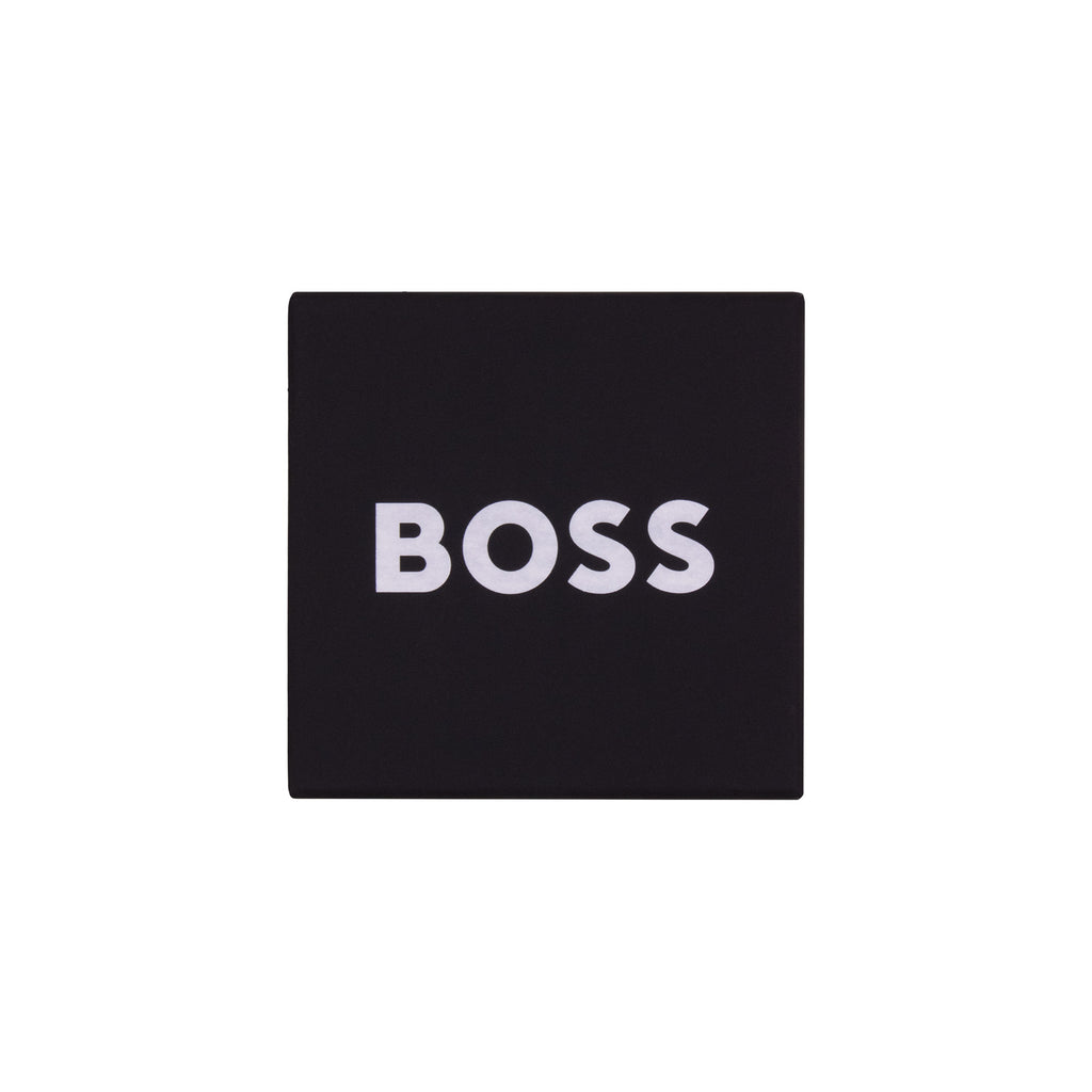 Hugo Boss Double-B Monogram Enamel Insert Cufflinks BLACK 001