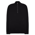 Hugo Boss Cotton Quarter-Zip Sweater Black 001
