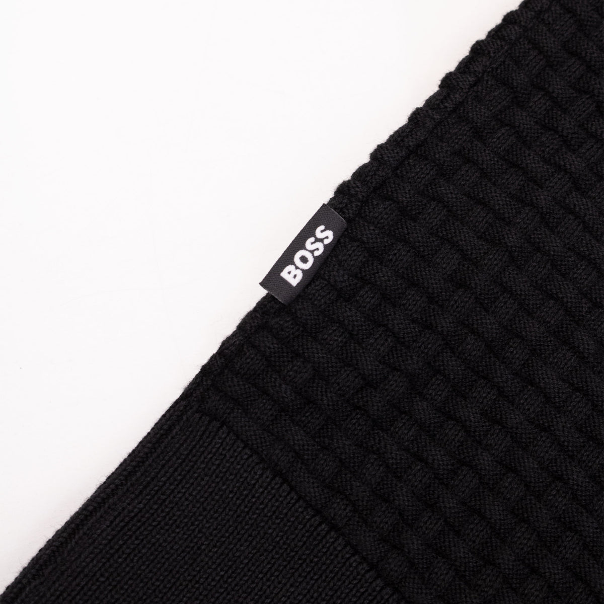 Hugo Boss Cotton Quarter-Zip Sweater Black 001