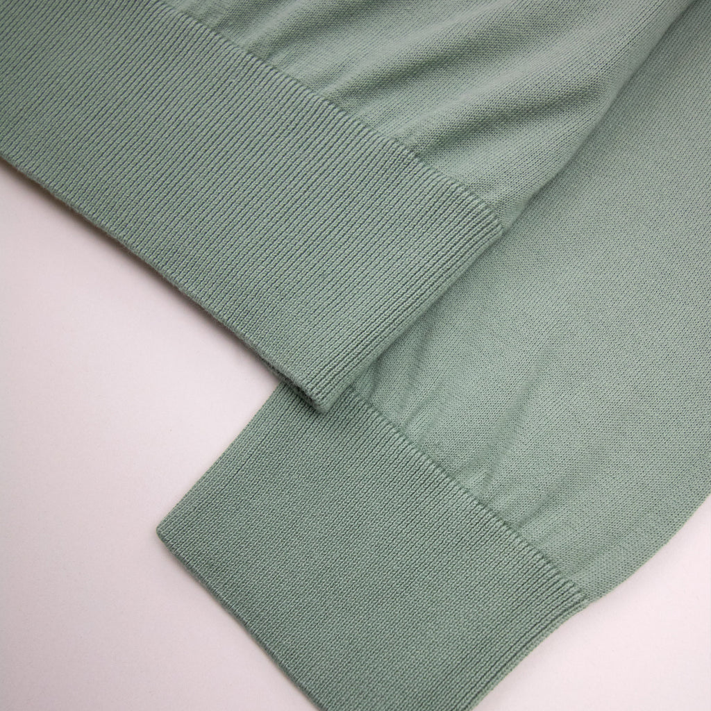 Hugo Boss Cotton Sweater With Polo Collar Green 373