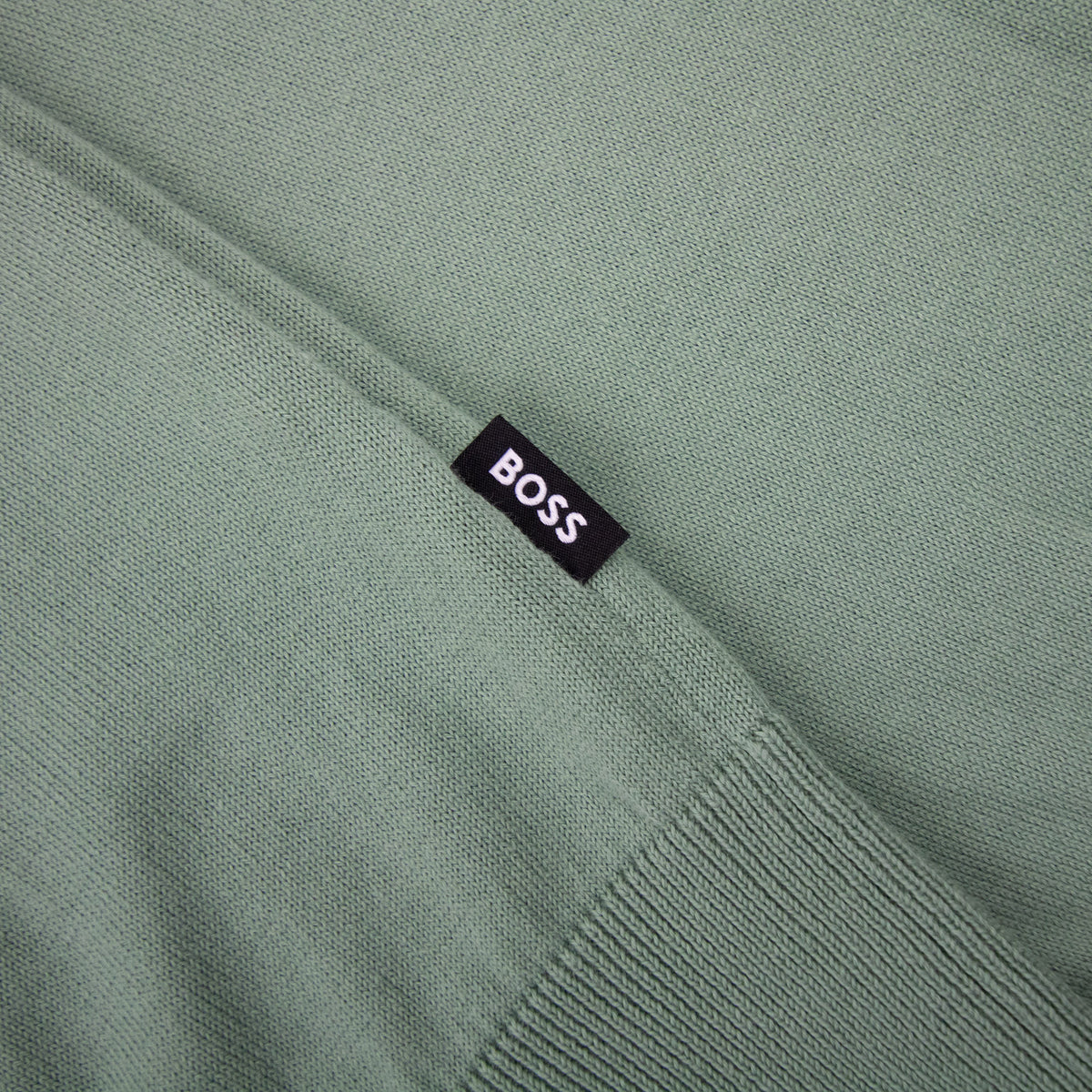 Hugo Boss Cotton Sweater With Polo Collar Green 373