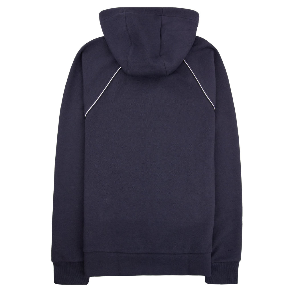 Hugo Boss Cotton-Blend Zip Hoodie With Piping Navy 403