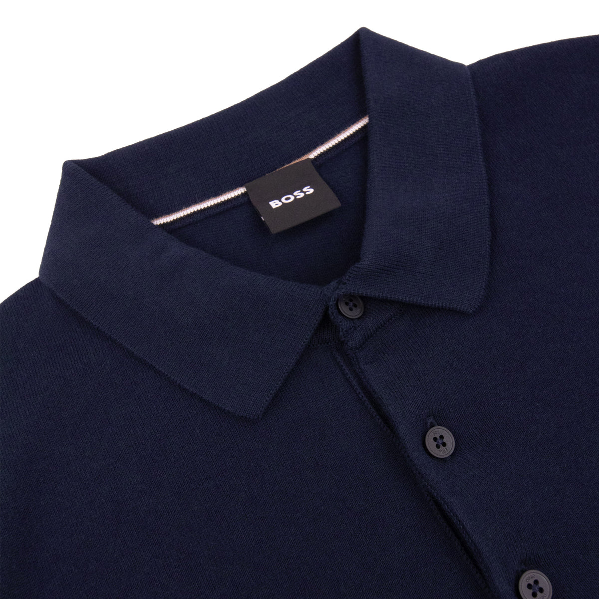 Hugo Boss Cotton Sweater With Polo Collar Navy 404
