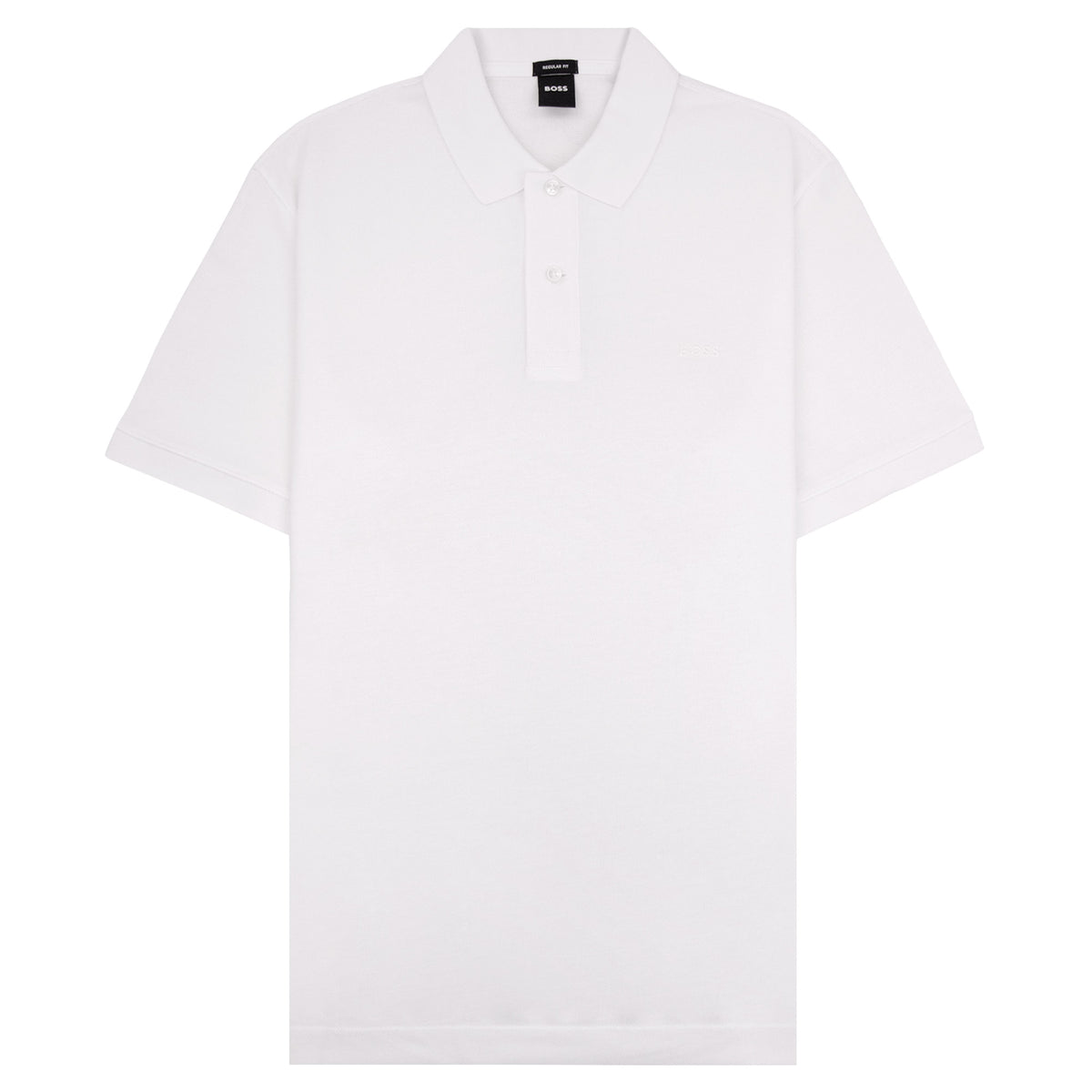 Hugo Boss Pallas Cotton Polo With Embroidered Logo White 100