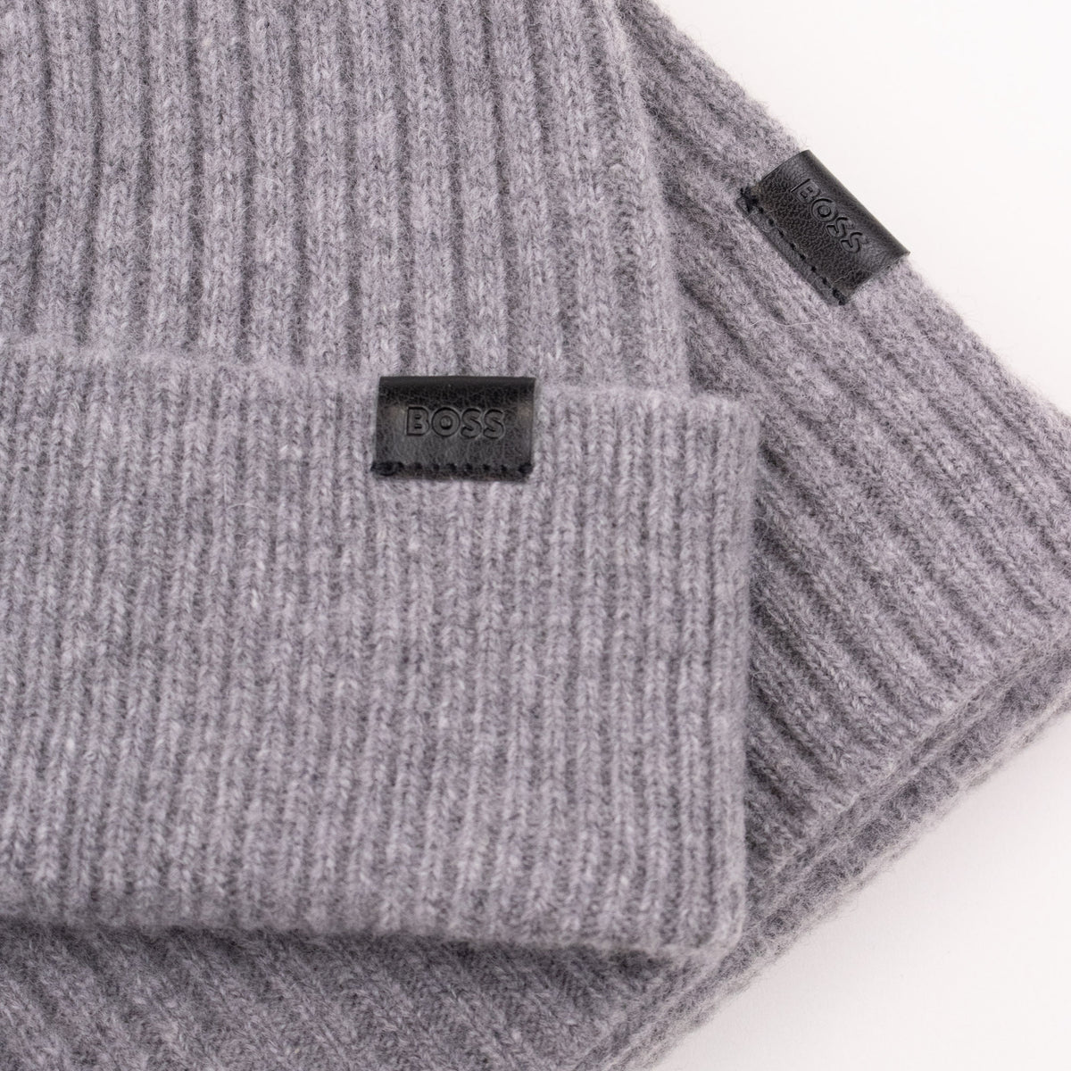 Hugo Boss Gift-Boxed Hat and Scarf Set Silver 041