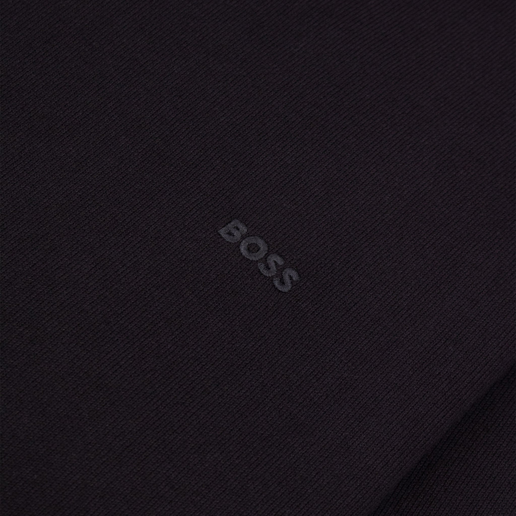 Hugo Boss Cotton Sweater With Embroidered Logo Black 001