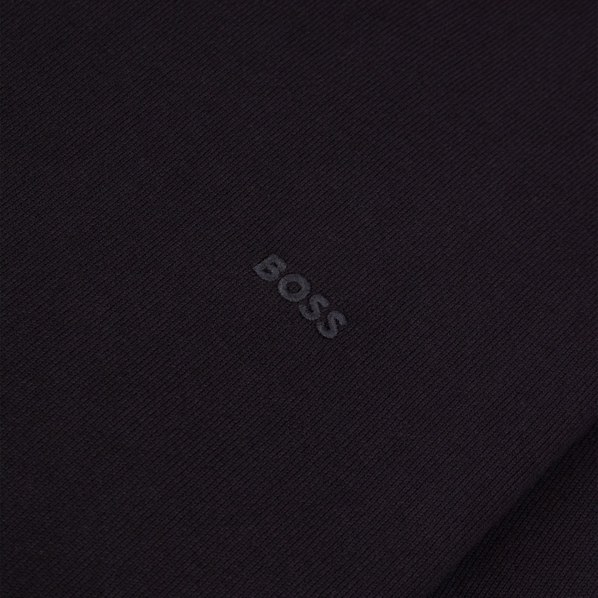 Hugo Boss Cotton Sweater With Embroidered Logo Black 001
