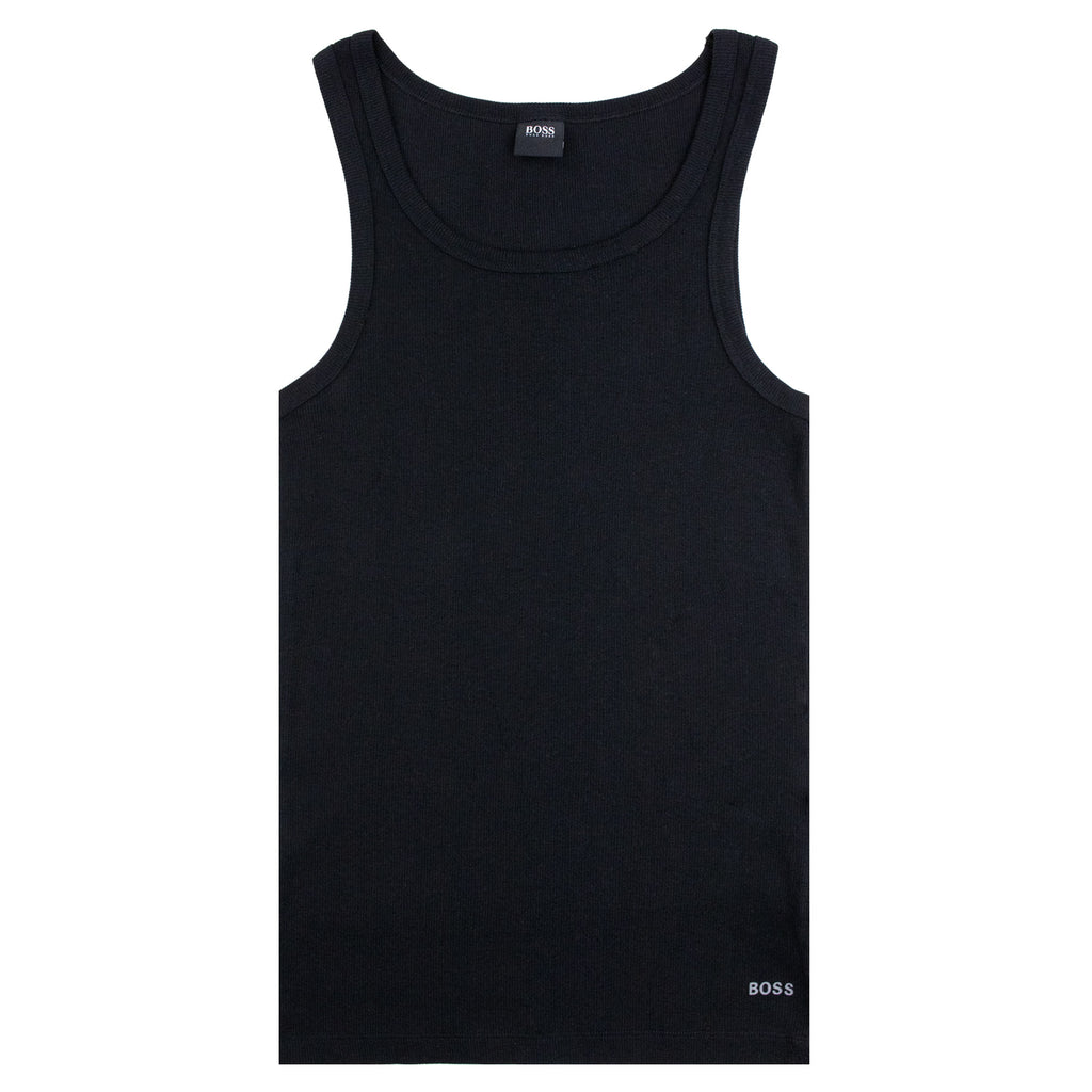 Hugo Boss Logo Cotton Tank Top BLACK 001
