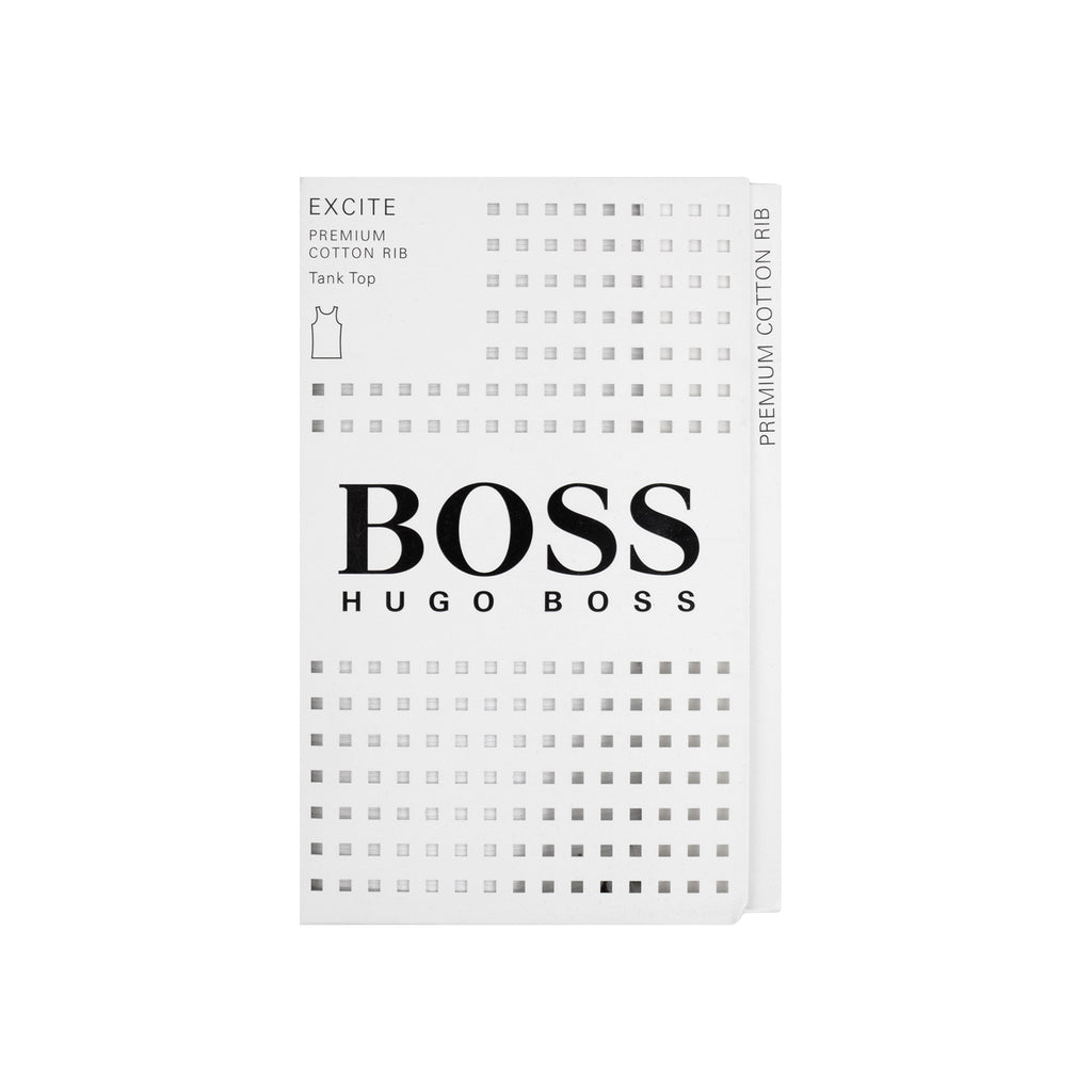 Hugo Boss Logo Cotton Tank Top WHITE 001