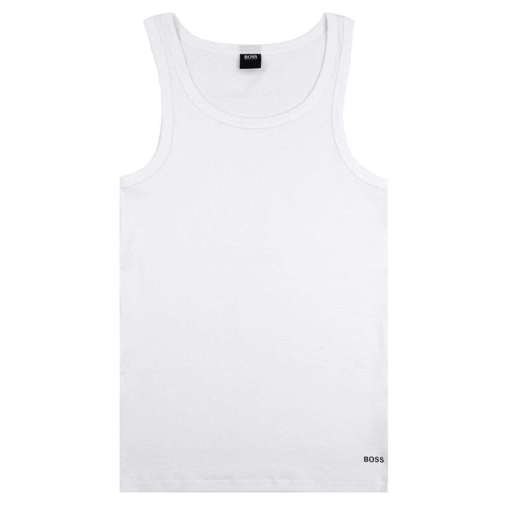 Hugo Boss Logo Cotton Tank Top WHITE 001