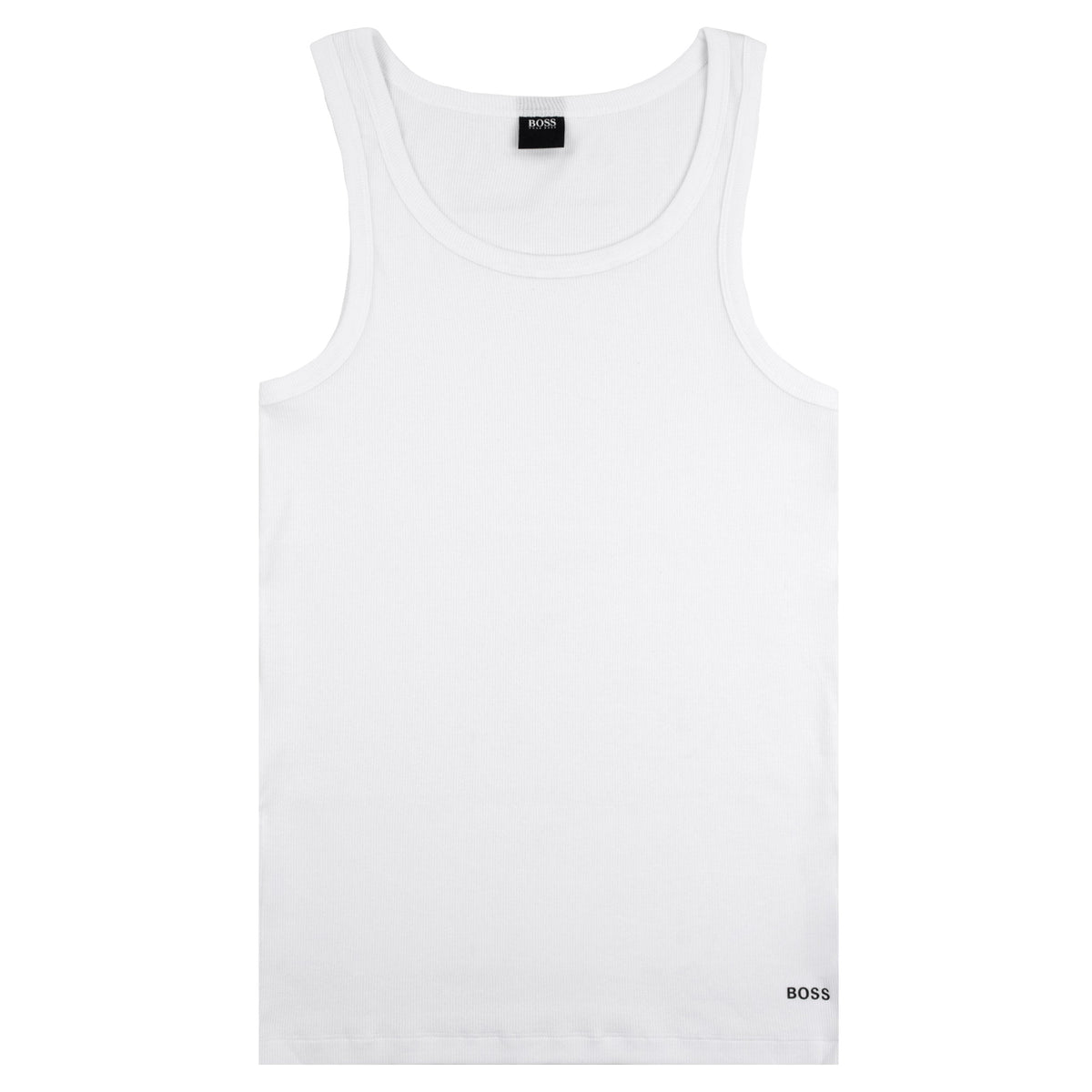 Hugo Boss Logo Cotton Tank Top WHITE 001