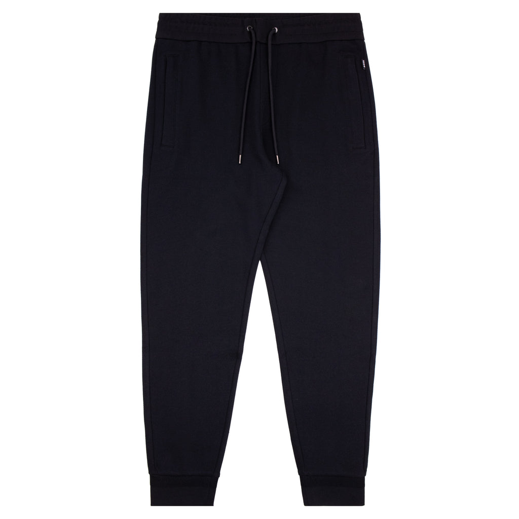 Hugo Boss H-Lemont 101 Stretch Cotton Cuffed Hems Tracksuit Bottom Black 001