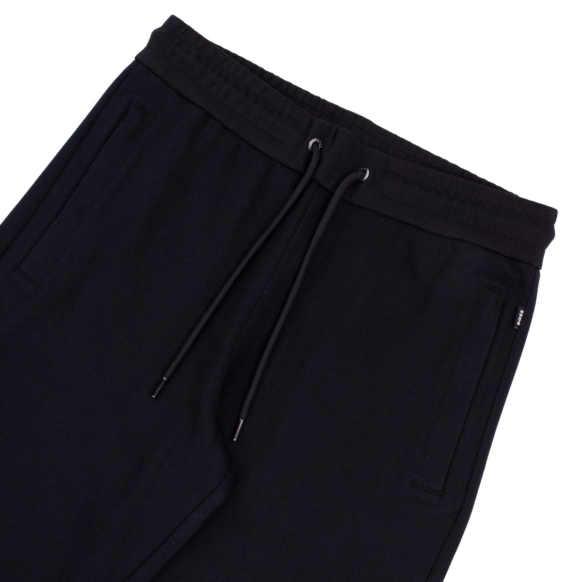 Hugo Boss H-Lemont 101 Stretch Cotton Cuffed Hems Tracksuit Bottom Black 001