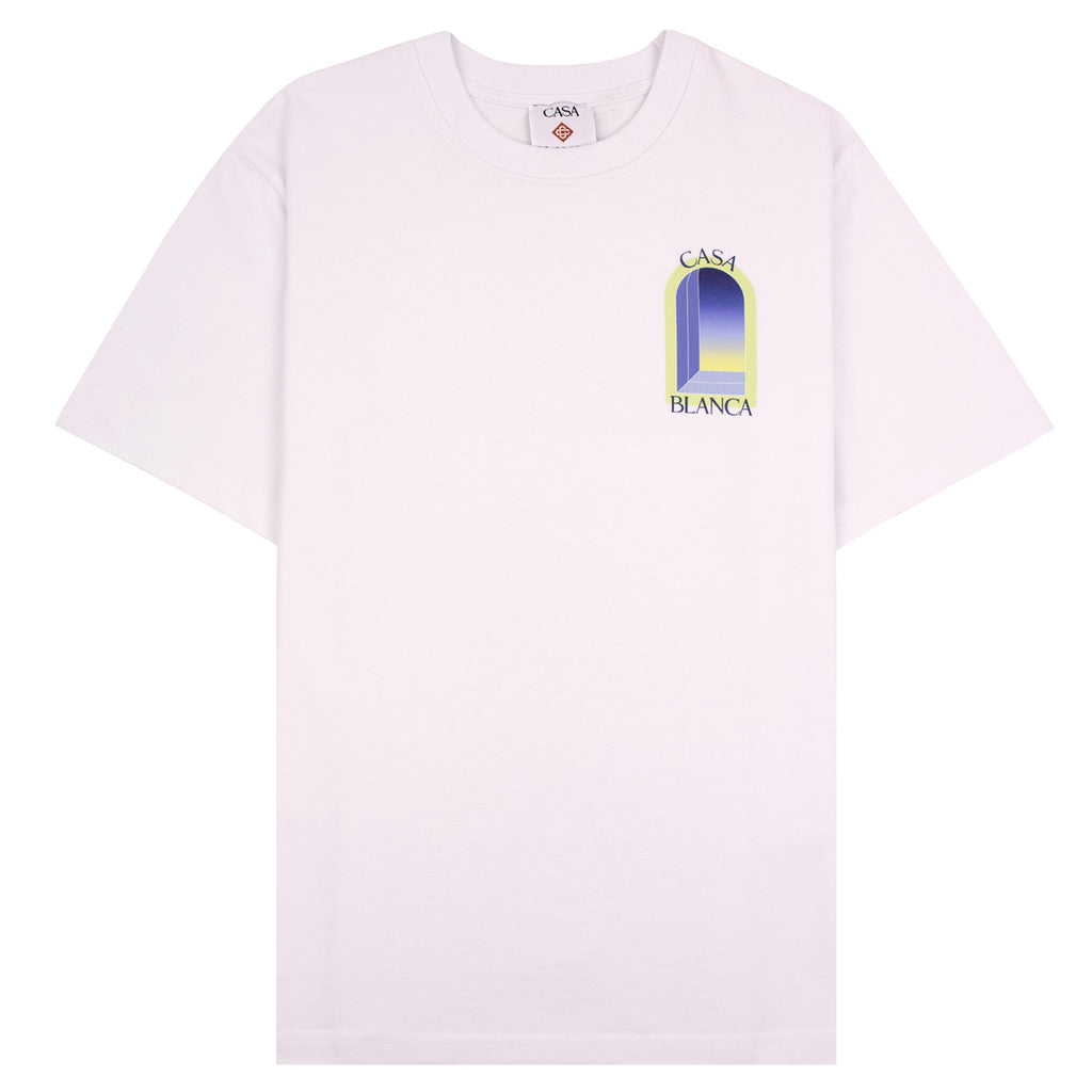 Casablanca Arches Classic Short Sleeve T-Shirt White/Lime