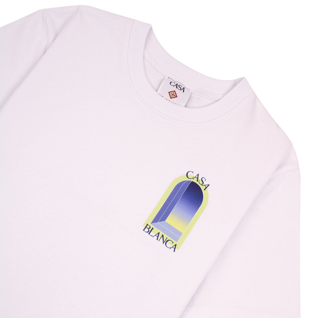 Casablanca Arches Classic Short Sleeve T-Shirt White/Lime