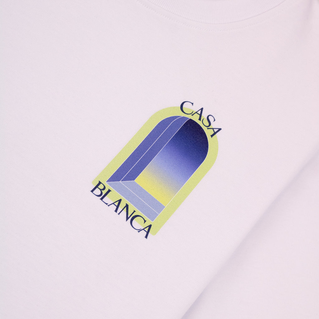Casablanca Arches Classic Short Sleeve T-Shirt White/Lime