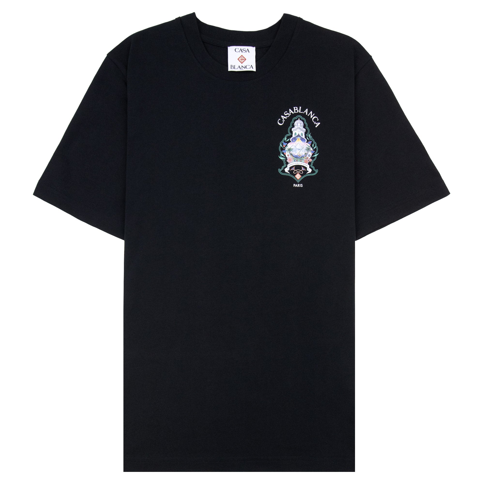 Casablanca Hotel Emblem Short Sleeve T-Shirt Black