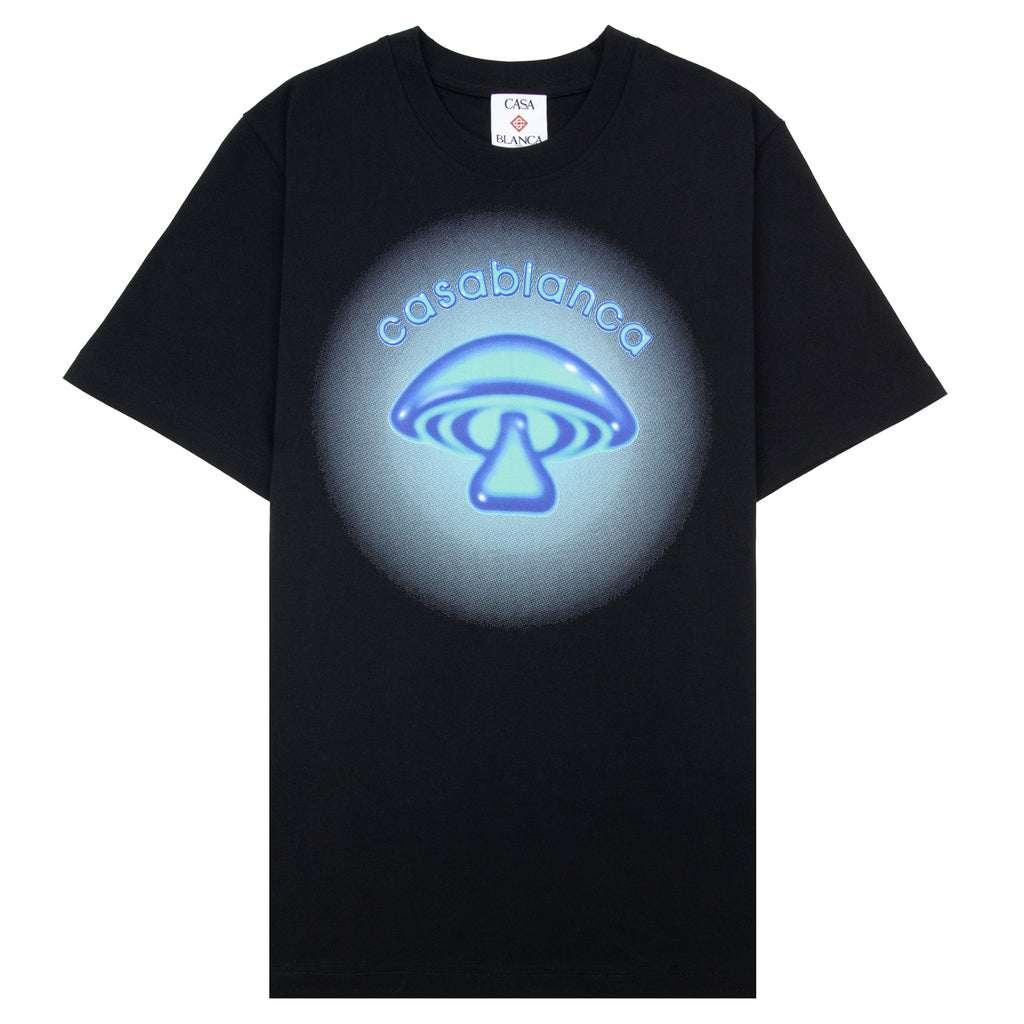 Casablanca Airbrush Mushroom Logo T-Shirt Black